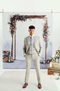 MOSS Mens Brown Slim Fit Houndstooth Suit: Jacket 14 MOSS Mens Brown Slim Fit Houndstooth Suit: Jacket -Cheap Drape Nova Store T64 138s6