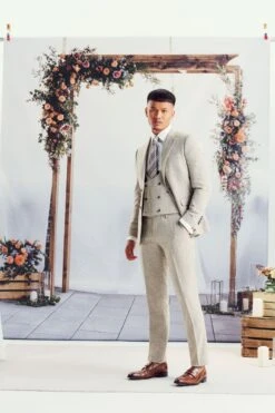 MOSS Mens Brown Slim Fit Houndstooth Suit: Jacket 15 MOSS Mens Brown Slim Fit Houndstooth Suit: Jacket -Cheap Drape Nova Store T64 138s7