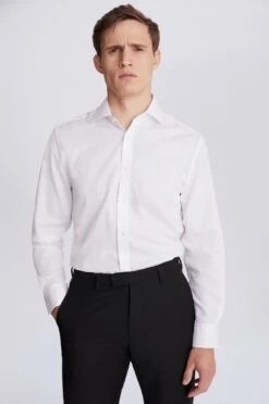 MOSS Single Cuff Dobby Tailored Fit Shirt