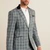 Next Light Grey Check Suit: Jacket 2 Next Light Grey Check Suit: Jacket -Cheap Drape Nova Store T79 073s