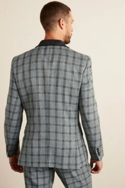 Next Light Grey Check Suit: Jacket -Cheap Drape Nova Store T79 073s3