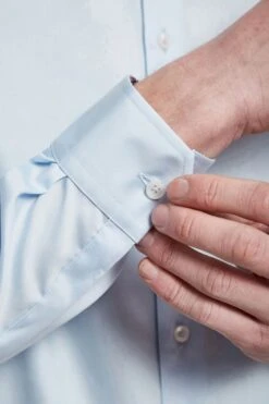 Ted Baker Tailoring Isla Blue Core Ice Slim Shirt -Cheap Drape Nova Store T84116s4