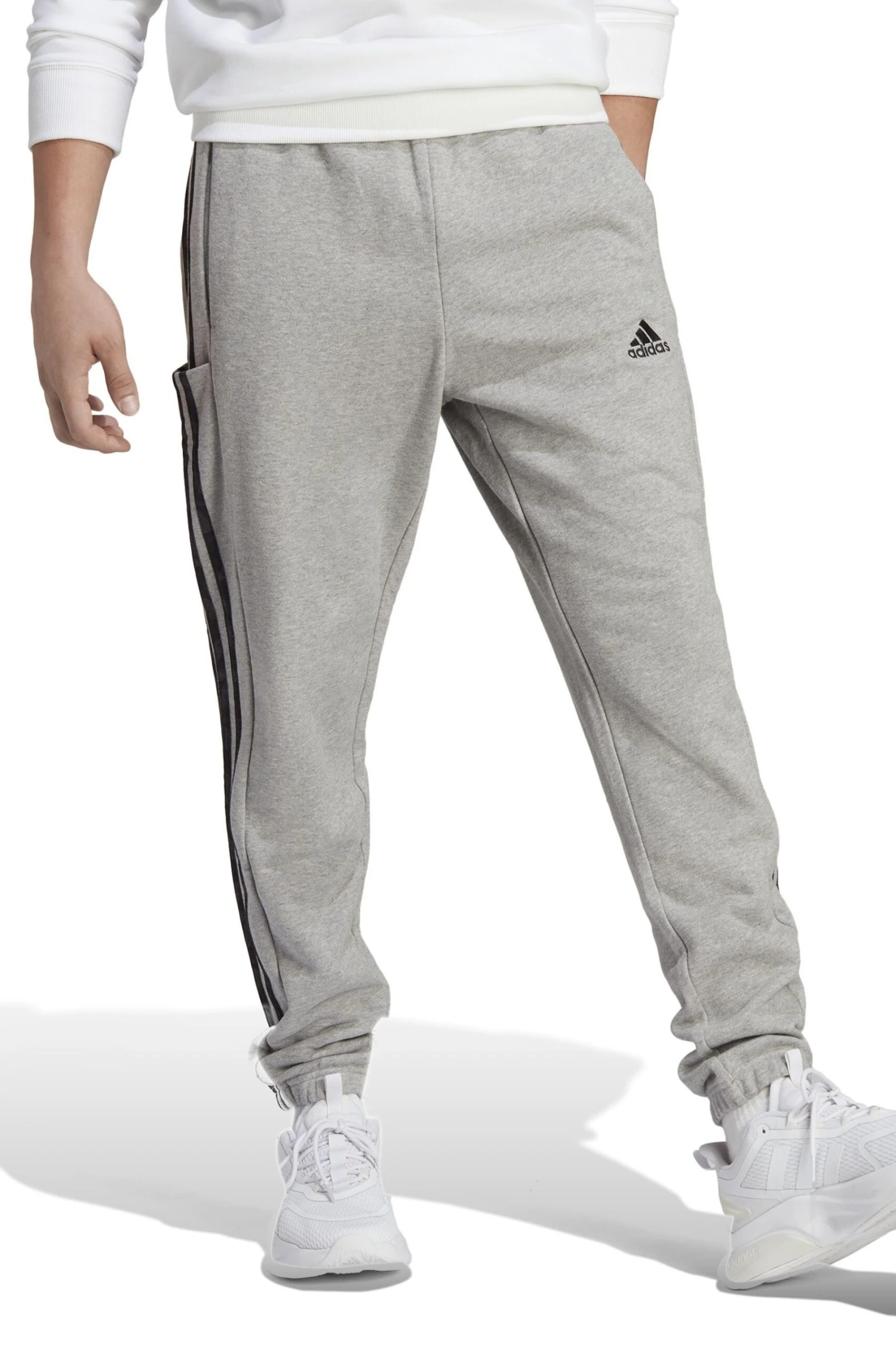 Adidas Sportswear Essentials French Terry Tapered Elastic Cuff 3-stripes Joggers 3 Adidas Sportswear Essentials French Terry Tapered Elastic Cuff 3-stripes Joggers