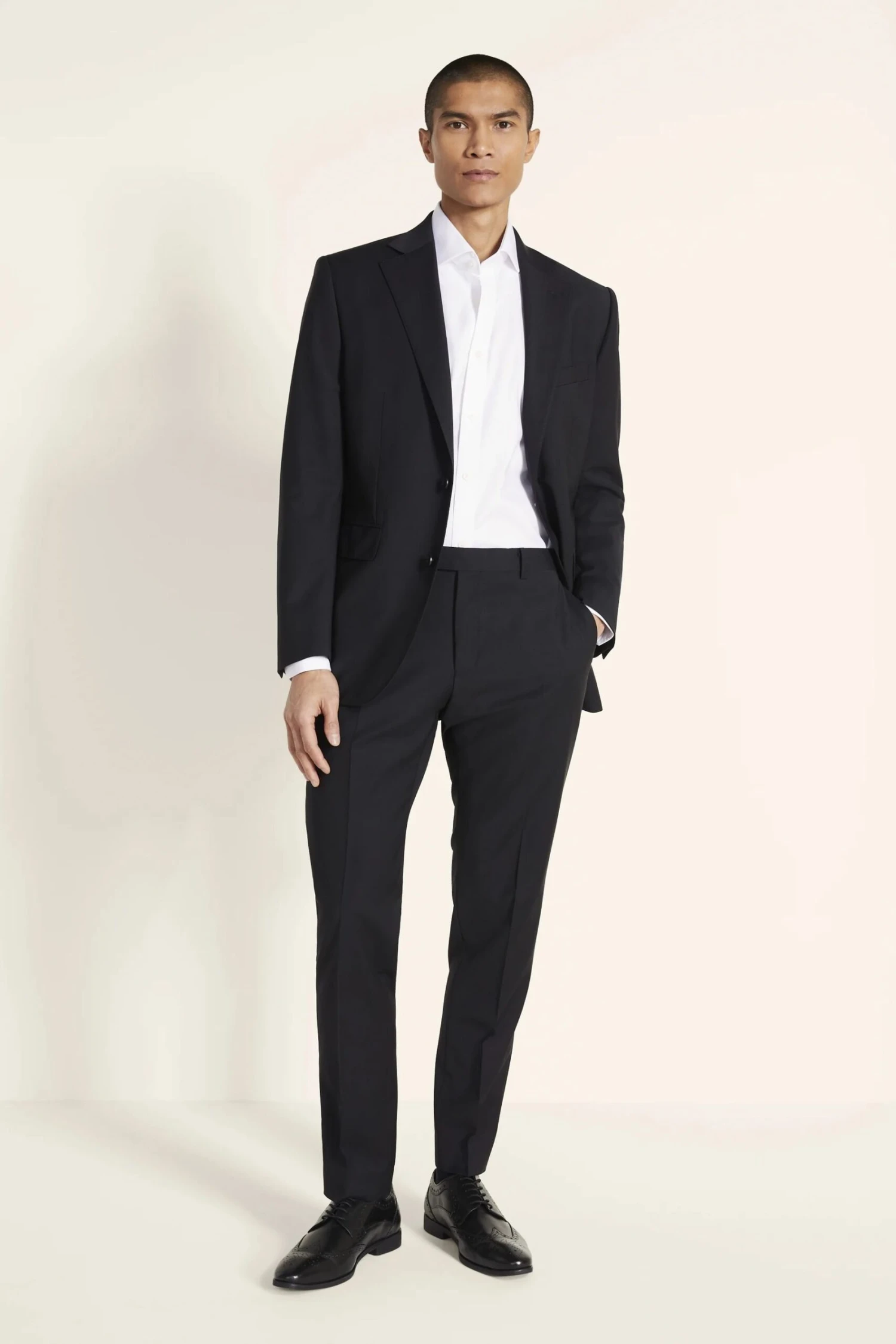 MOSS Performance Tailored Fit Black Suit: Jacket 6 MOSS Performance Tailored Fit Black Suit: Jacket - Image 4