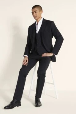 MOSS Performance Tailored Fit Black Suit: Jacket 11 MOSS Performance Tailored Fit Black Suit: Jacket -Cheap Drape Nova Store U22 501s5