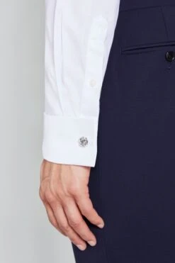 MOSS Tailored Fit White Double Cuff Textured Zero Iron Shirt 9 MOSS Tailored Fit White Double Cuff Textured Zero Iron Shirt -Cheap Drape Nova Store U32850s3