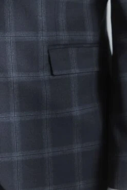 Next Navy Blue Slim Fit Flannel Check Suit: Jacket -Cheap Drape Nova Store U59 713s3