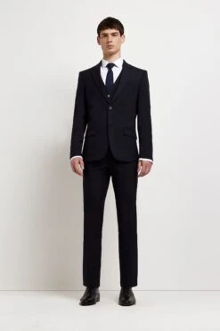 River Island Blue Twill Suit: Jacket -Cheap Drape Nova Store U59 934s3