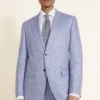 MOSS Blue Tailored Fit Dusty Linen Jacket -Cheap Drape Nova Store U67 885s