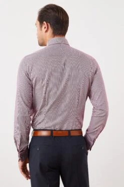 Next Burgundy Red Puppytooth Slim Fit Double Cuff Signature Trimmed Shirt 13 Next Burgundy Red Puppytooth Slim Fit Double Cuff Signature Trimmed Shirt -Cheap Drape Nova Store U68 548s3