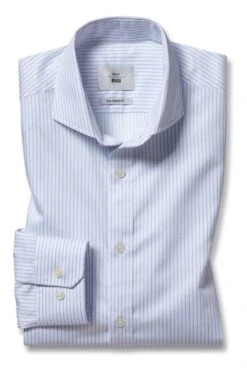 MOSS Tailored Fit Sky Blue Single Cuff Twill Stripe Non-Iron Shirt 9 MOSS Tailored Fit Sky Blue Single Cuff Twill Stripe Non-Iron Shirt -Cheap Drape Nova Store U68543s4