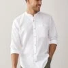 Next Linen Blend Long Sleeve Shirt