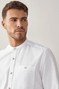 Next Linen Blend Long Sleeve Shirt -Cheap Drape Nova Store U69 599s4