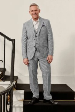 Next Mid Grey Tailored Fit Wool Blend Check Suit: Jacket -Cheap Drape Nova Store U79 062s2