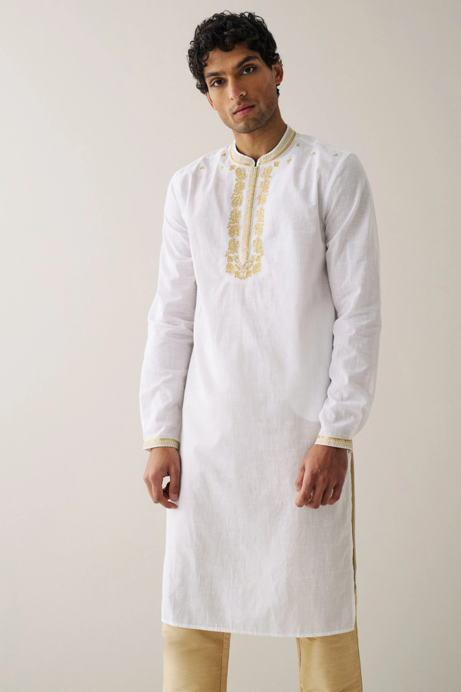Next Long Length Embroidered Mens Kurta 3 Next Long Length Embroidered Mens Kurta