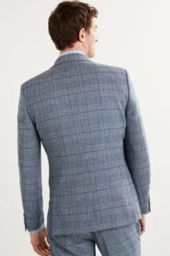 Next Blue Check Suit: Jacket -Cheap Drape Nova Store U95 875s3