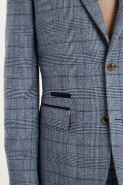 Next Blue Check Suit: Jacket -Cheap Drape Nova Store U95 875s6
