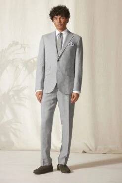 Next Tailored Fit Linen Blend Suit: Jacket -Cheap Drape Nova Store U95 924s2