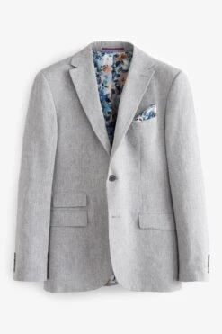 Next Tailored Fit Linen Blend Suit: Jacket -Cheap Drape Nova Store U95 924s8