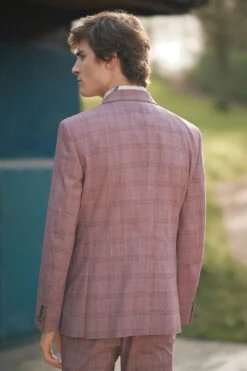 Next Pink Tailored Fit Check Suit: Jacket -Cheap Drape Nova Store U95 936s3