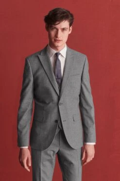 Next Wool Blend Check Suit: Jacket