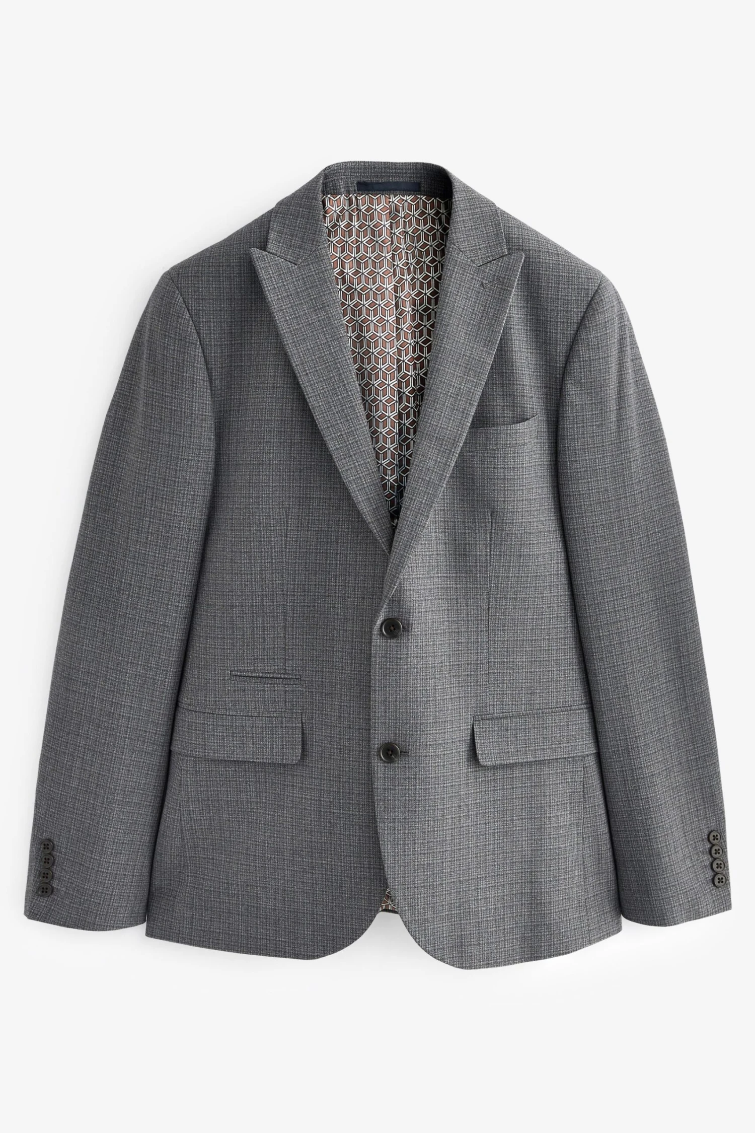 Next Wool Blend Check Suit: Jacket 9 Next Wool Blend Check Suit: Jacket - Image 7